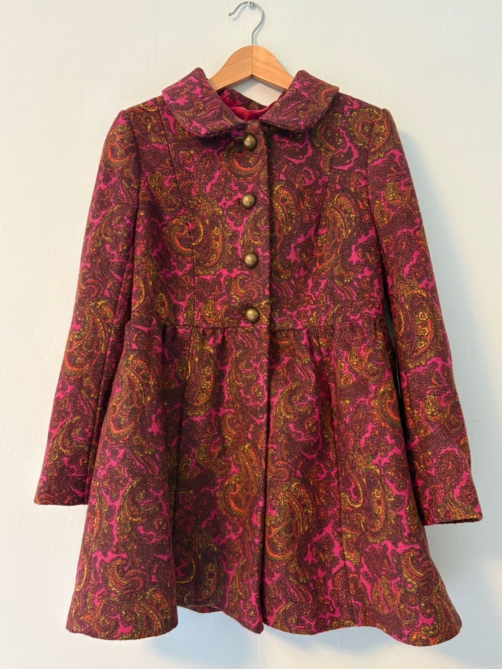 NWT Vintage Plenty by Tracy Reese
Paisley Peplum Wool Coat 12P